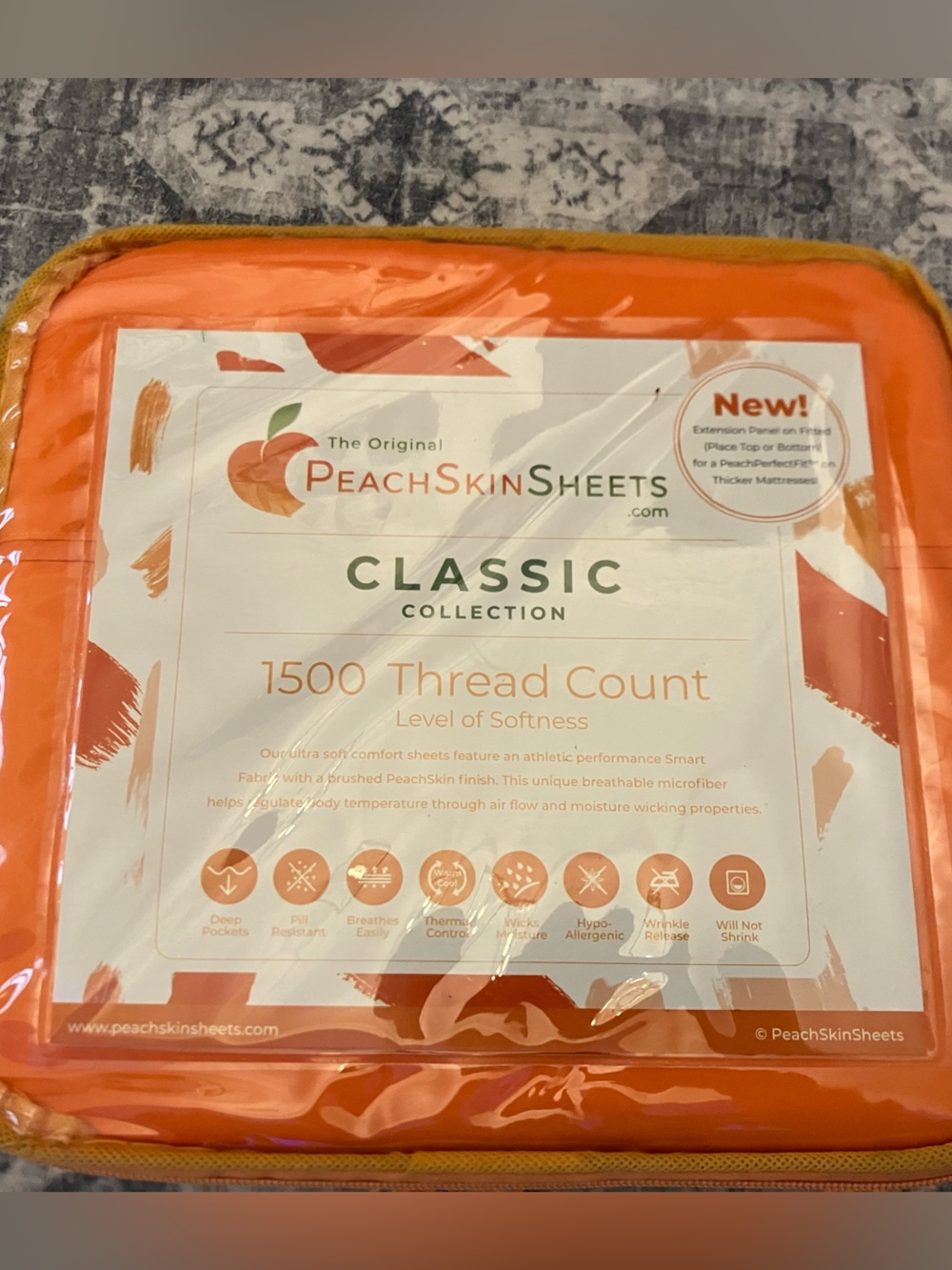 Classic 1500 Thread Count Orange Bed Sheets
